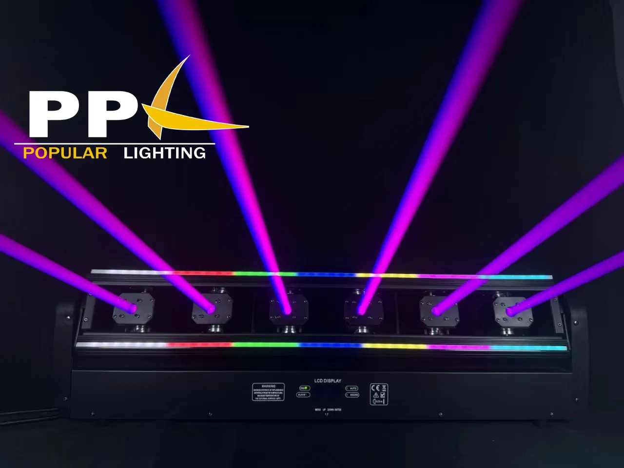 6 Heads RGB Laser Bar Light with LED Strip for Party &amp; Stage Lighting
