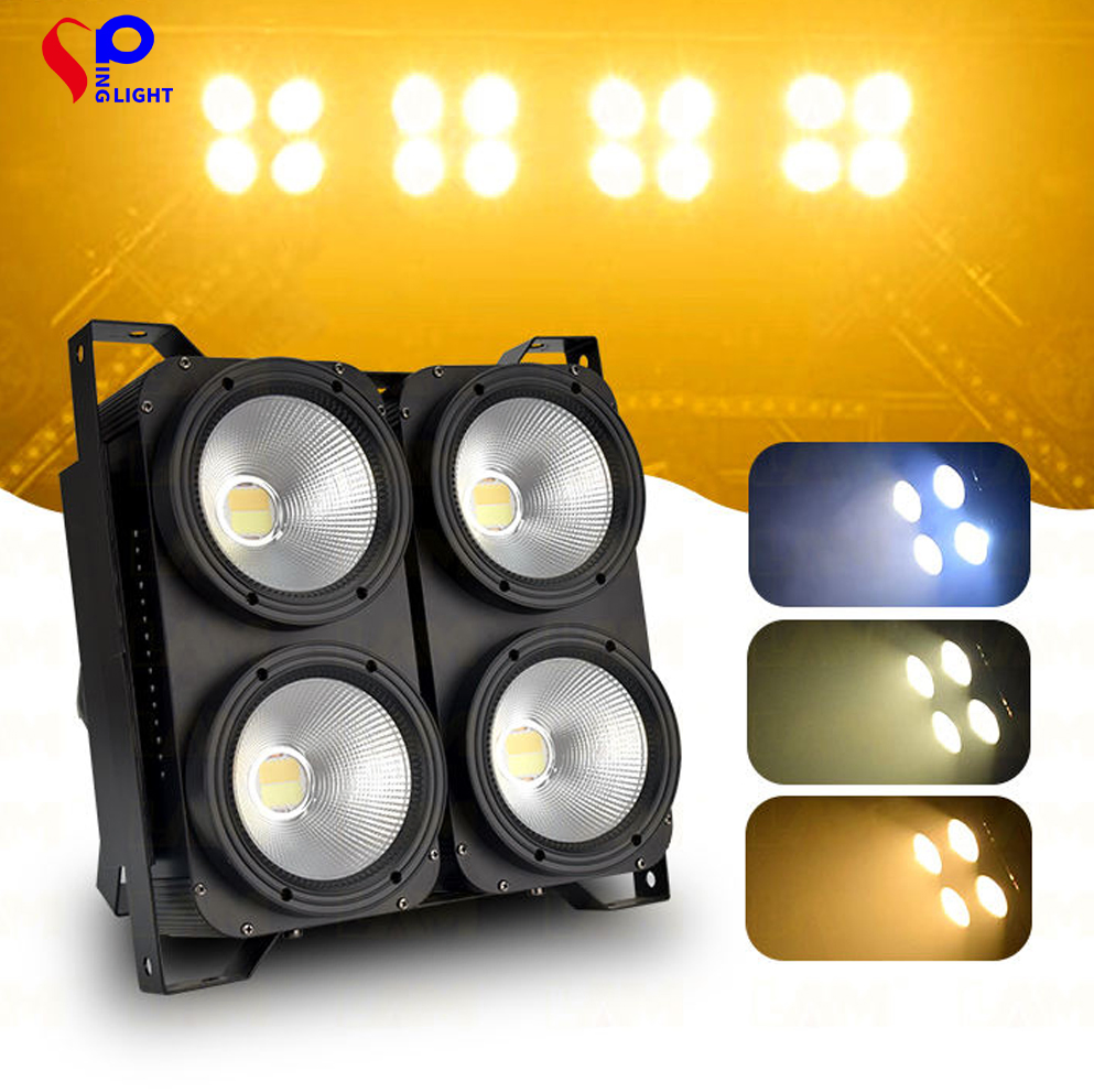Stage Light 4 Eyes 4*100W DMX512 COB Strobe Blinder Audience LED PAR Light for Stage Lighting