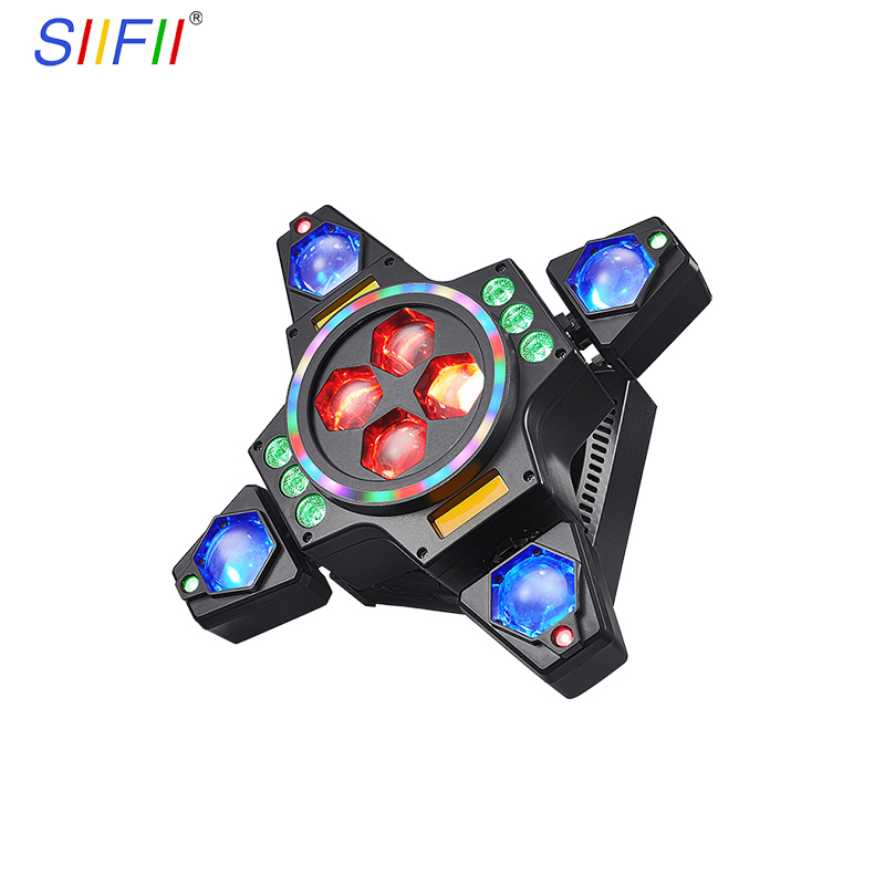 High Brightness 4 Arms 100W RGBW LED Bee Eye Beam Strobe Laser Colorful Strip Light Good Effect Moving Head Light for Bar Stage