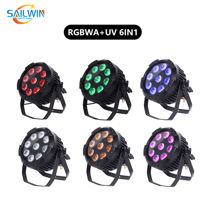 Waterproof Battery LED PAR Light 9X18W Rgbaw UV LED Stage PAR Can with Remote