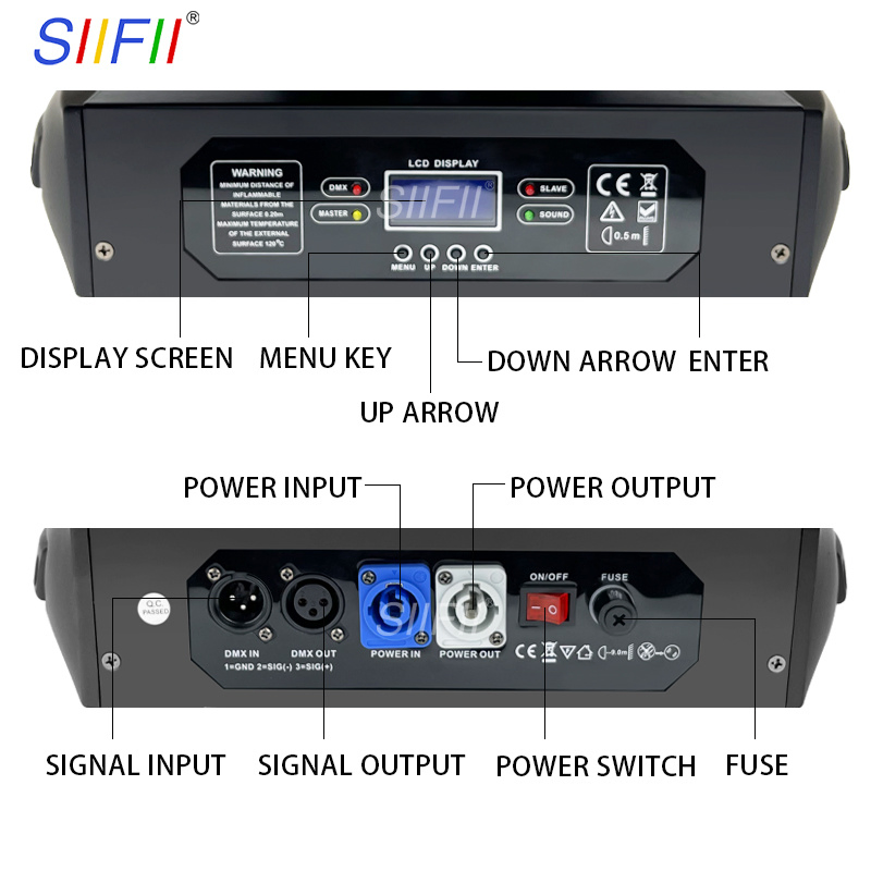 9PCS*10W Nine Heads Spider Beam Flash Light Intelligent KTV Bar Show Lighting