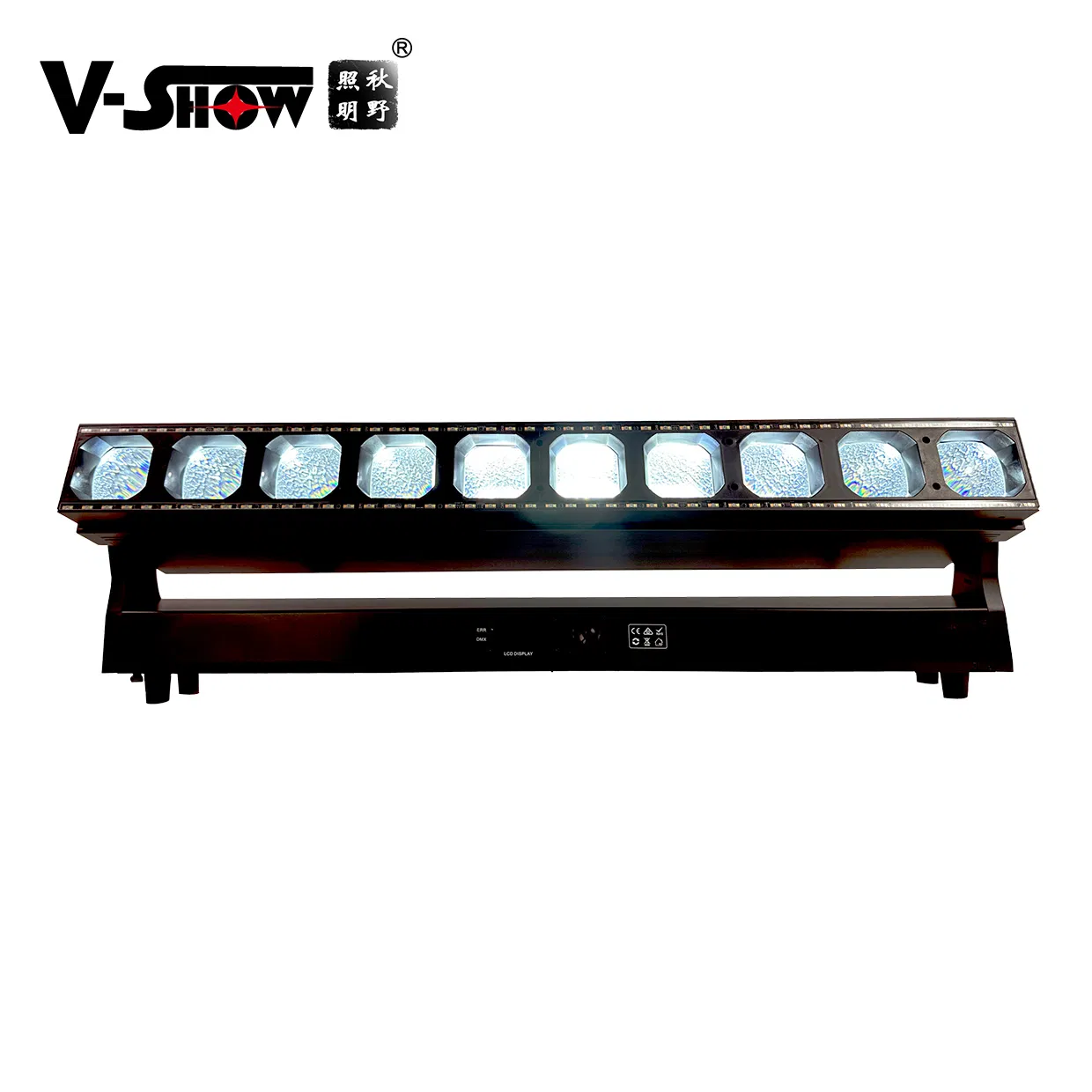 Vshow B1060s 10PCS 60W LED RGBW Wash Zoom Moving Bar and Strobe Line Stage Light for DJ Disco Concert