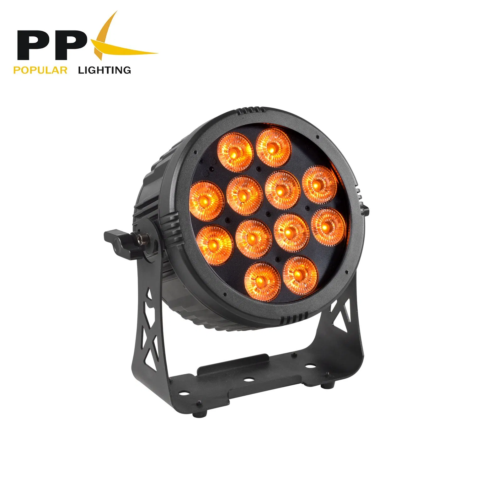 Outdoor 12PCS 18W Rgbwauv 6in1 IP66 Stage Lights PAR Can Uplights Wireless WiFi Battery LED PAR Light