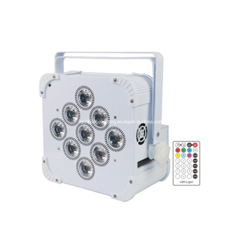 DJ Lights China Factory 9PCS 18W RGBWA UV 6 in 1 Wireless Control LED Flat PAR Can Battery Stage Lights LED Lighting