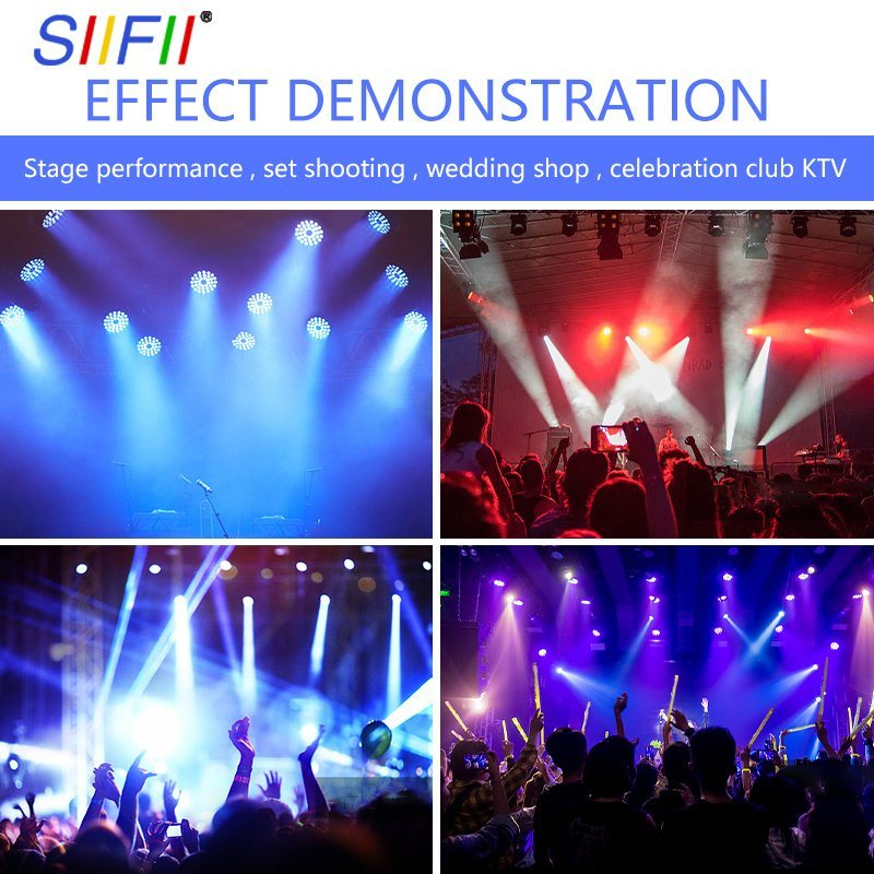 18PCS Silent Panel Aluminum LED PAR Light for Stage and Wedding Lighting