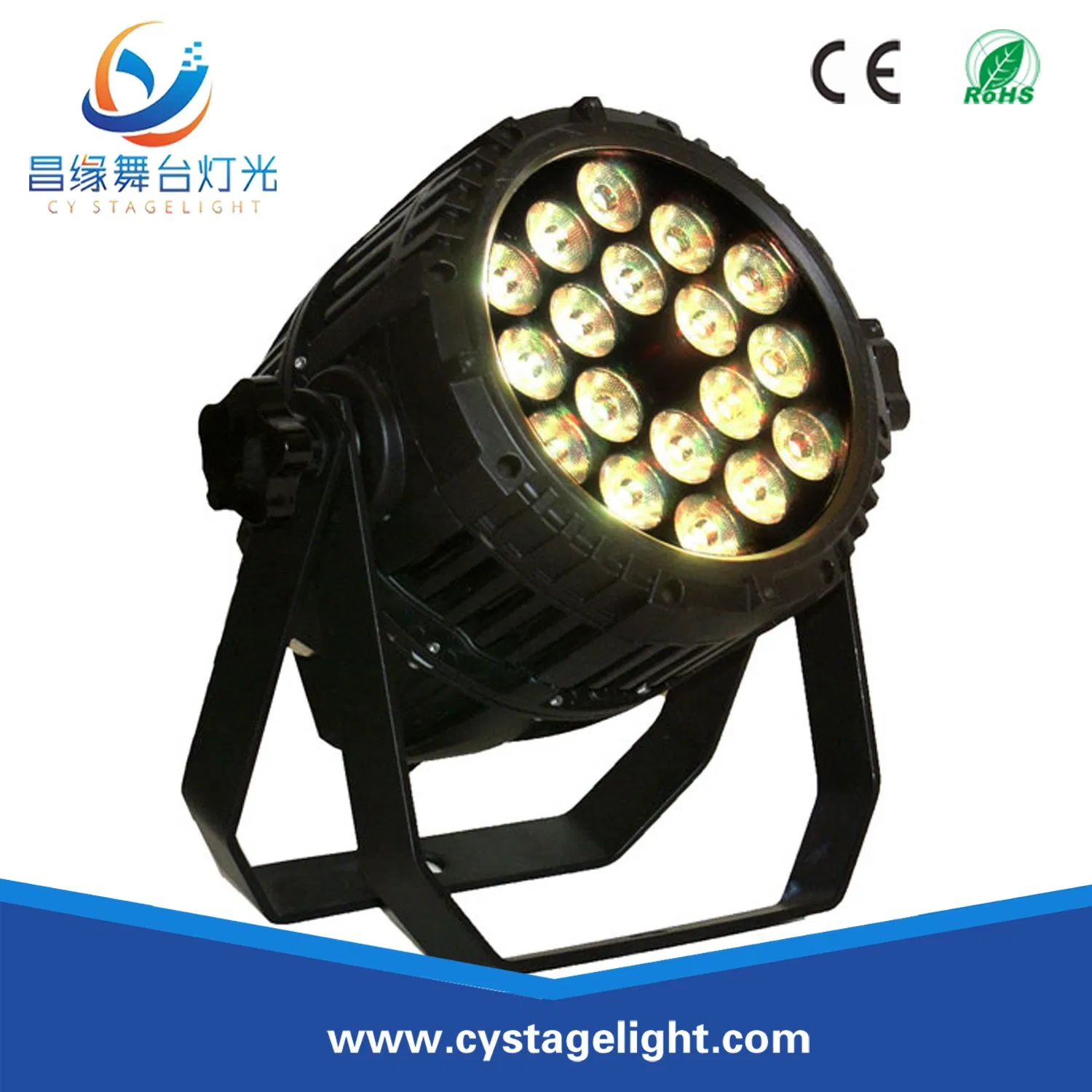 Wholesale RGBW Waterproof LED Flat Slim PAR Stage Light (18PCS)