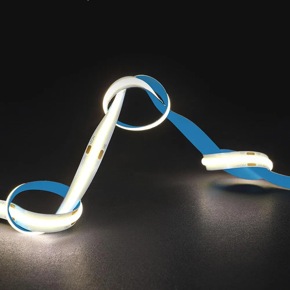 High Density Chips UL Certificate Flexible COB Tape Light for Bedroom Stage Cabinet Blue LED Strip