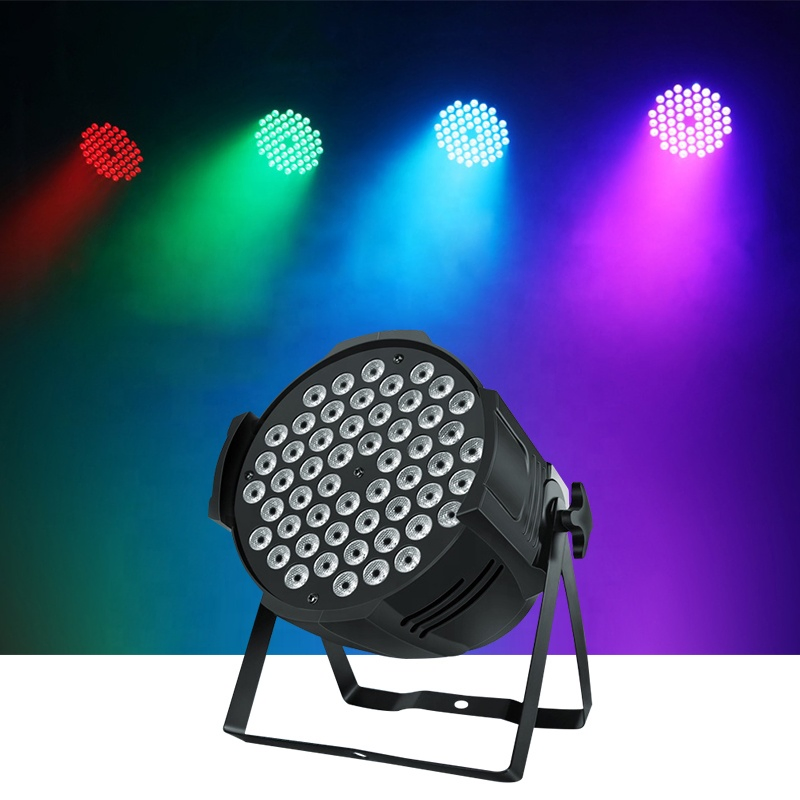 Sound Activated Remote Control DJ Disco Bar Party Stage Lighting RGB DMX512 54 LED PAR Lights