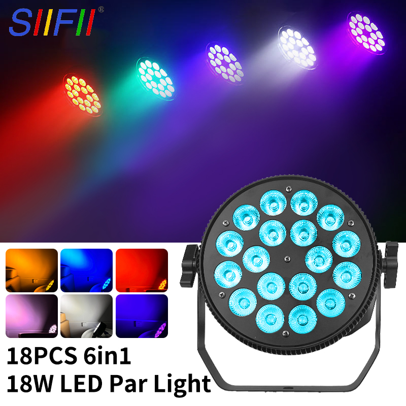 18PCS Silent Panel Aluminum LED PAR Light for Stage and Wedding Lighting