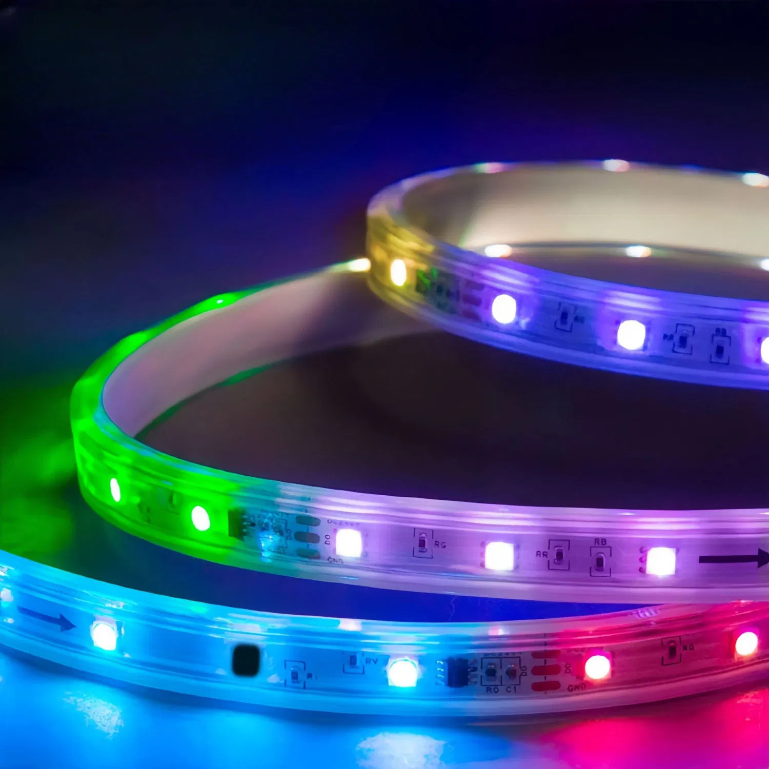 Dimmable Rainbow Glow LED Strip Lighting for Stylish Decoration