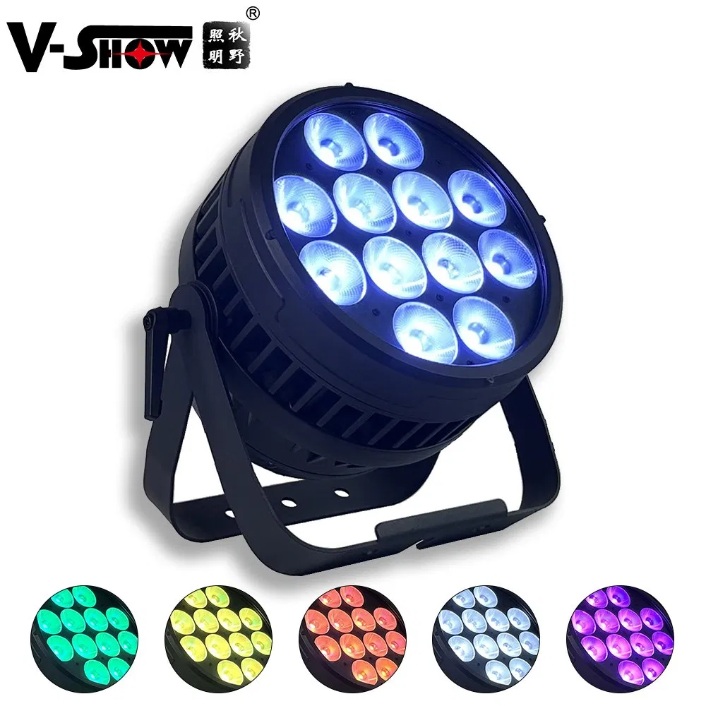 Vshow Wp1220 12PCS 20W RGBWA+UV 6in1 Outdoor LED PAR Stage Wash PAR Lightings
