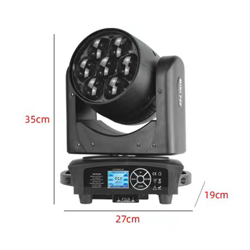 LED Stage Light 7PCS*40W RGBW Bee Eyes Light Disco DJ Wedding Nightclub Party Zoom Beam Wash PAR Moving Head Light
