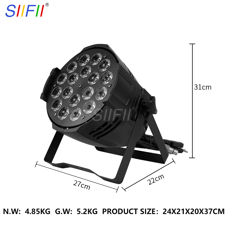 Stage Equipment DMX LED RGB 4 in 1 18*10W/18W PAR Lighting