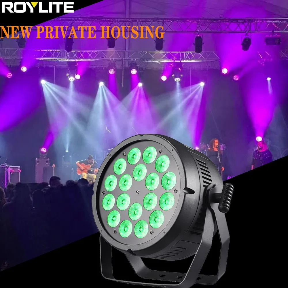 18PCS 10W DMX Controlled LED DJ Disco PAR Can up Light Stage Lights