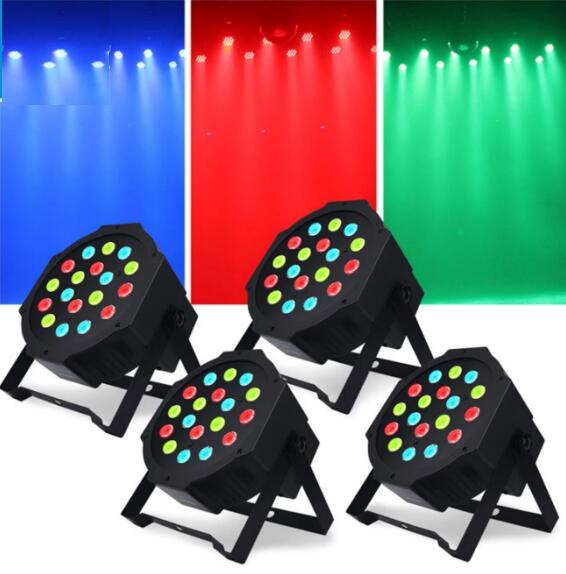 Wholesale New Product DMX 512 LED Flat PAR Light18 PCS*1W Mini RGB Stage Lighting