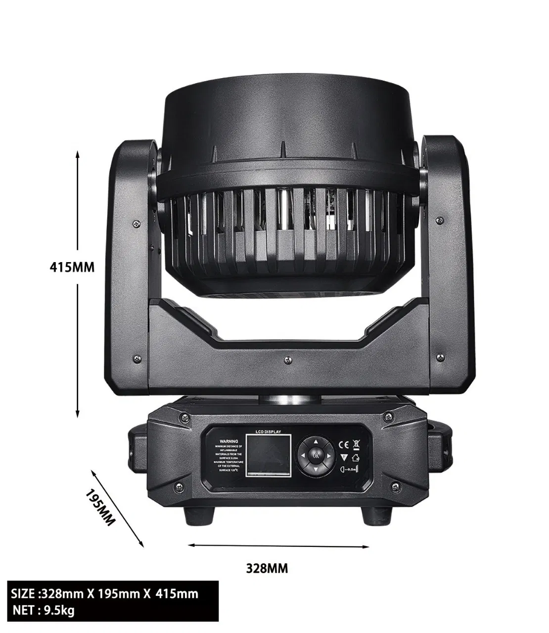 DJ Professional Bee Eye 19X15W 4in1 RGBW LED Zoom Wash Beam Moving Head Stage Light for Disco Party Event