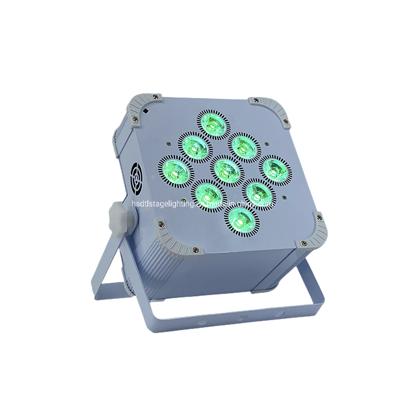 DJ Lights China Factory 9PCS 18W RGBWA UV 6 in 1 Wireless Control LED Flat PAR Can Battery Stage Lights LED Lighting