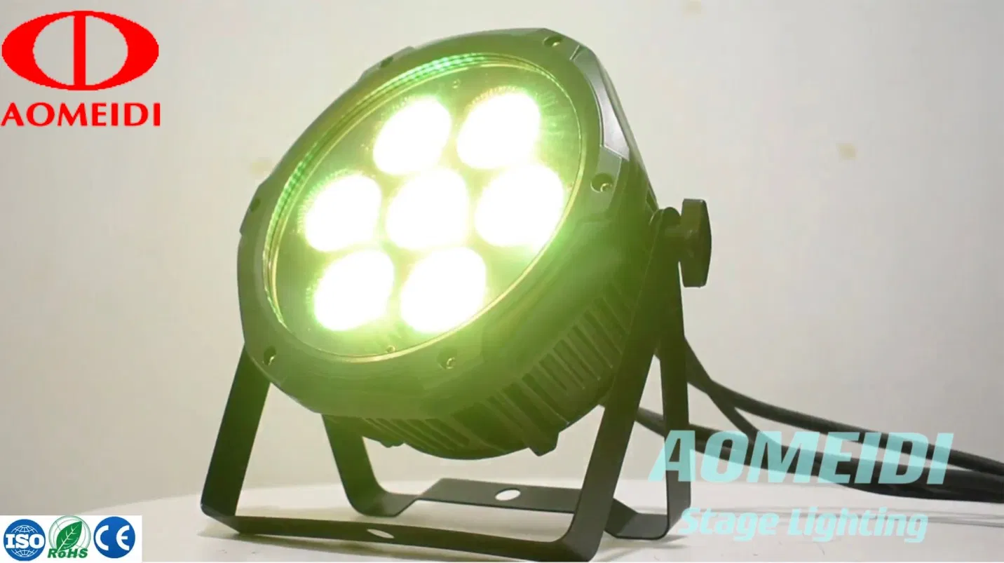 IP66 Outdoor Rgbwauv 6in1 7*12W LED PAR Can Wash Lighting Stage Party Light