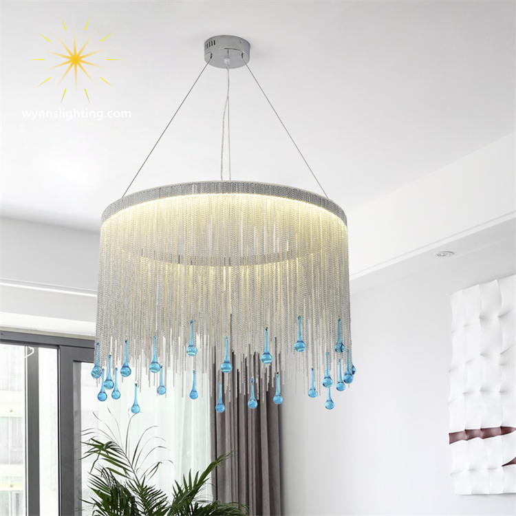 Modern Living Room Lamp Luxury LED Home Aluminium Pendant Chandelier Lighting with Dimmable LED Light Source
