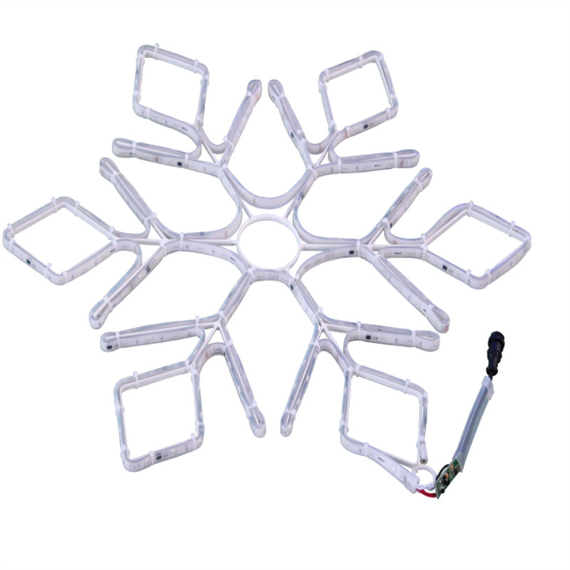 LCL Christmas Customized Outdoor Hanging Decorative Stage DMX RGB Snowflake Strip Light LED