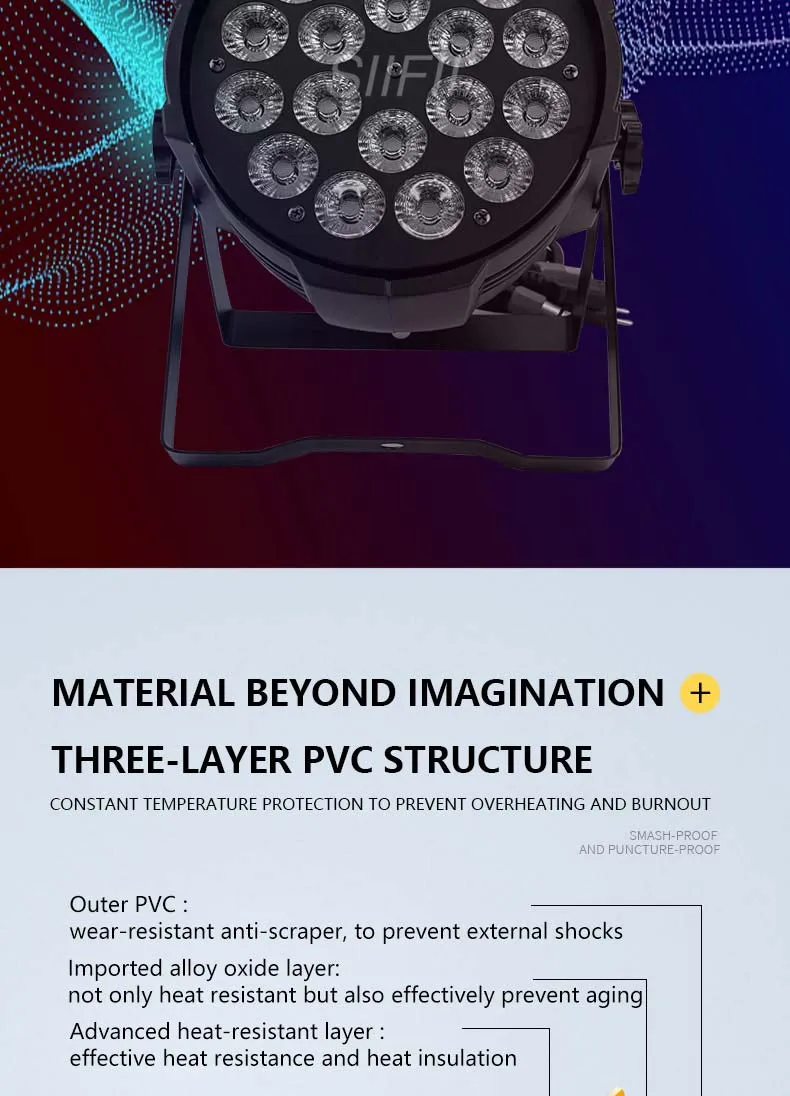 Stage Equipment DMX LED RGB 4 in 1 18*10W/18W PAR Lighting