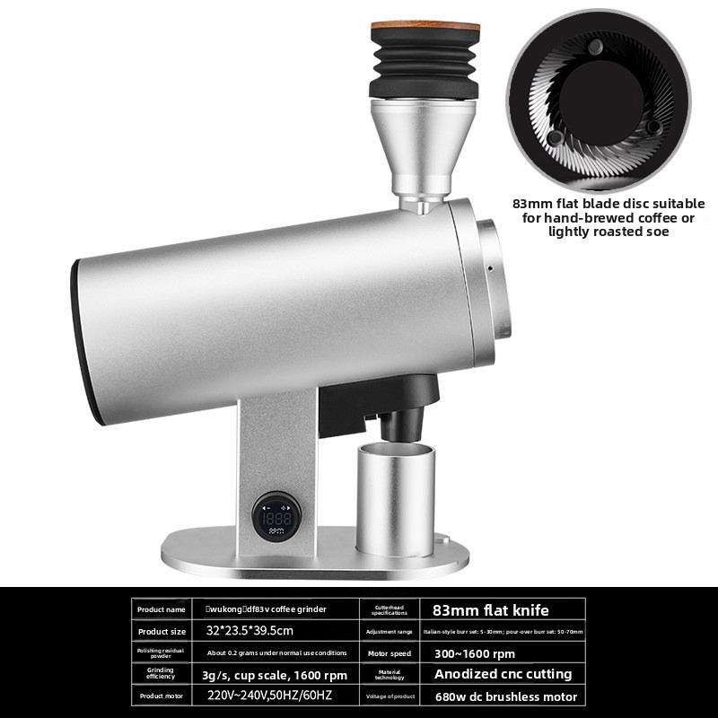 Venta Caliente Nueva Llegada Motor DC Sin Escobillas y Molinillo de Café en Grano Ajustable en Velocidad con 83mm Muela Plana