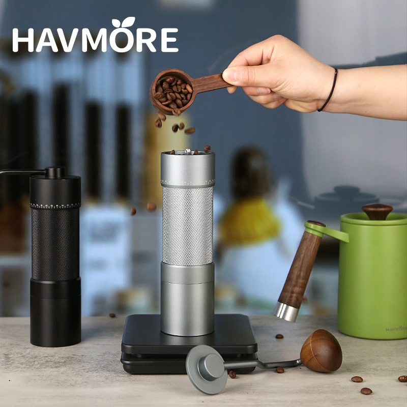Molino de café manual portátil de acero inoxidable para espresso y filtro