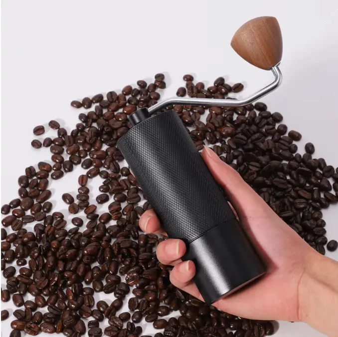 Molino de café portátil ajustable para espresso, accesorios de camping de acero inoxidable, molinillo de café manual con 5 6 7core muelas