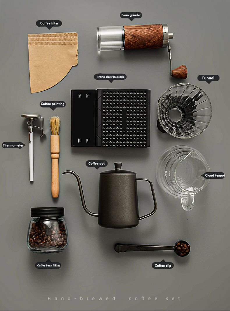 Máquina de café árabe todo en uno, molinillo de café para viajar, acampar y uso en casa