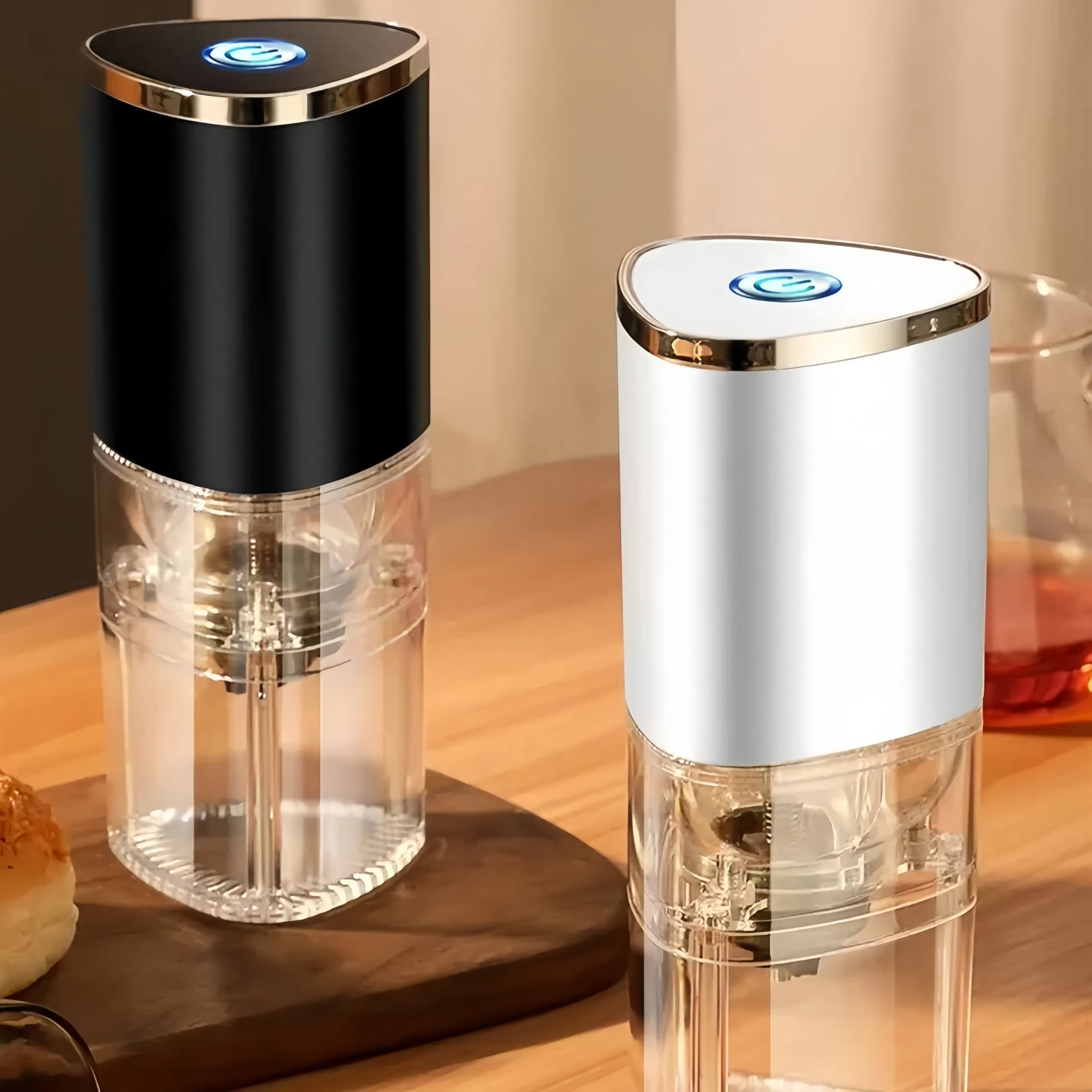 Nuevo molinillo de café eléctrico portátil recargable para el hogar, ajustable entre grueso y fino, máquina de moler granos de café manual
