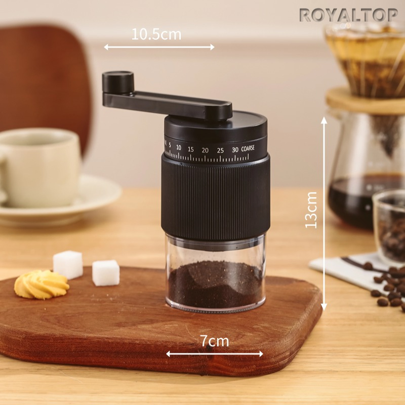 Molino de café manual portátil de mini 5in muelas cónicas para casa, cocina, camping, viaje, coche