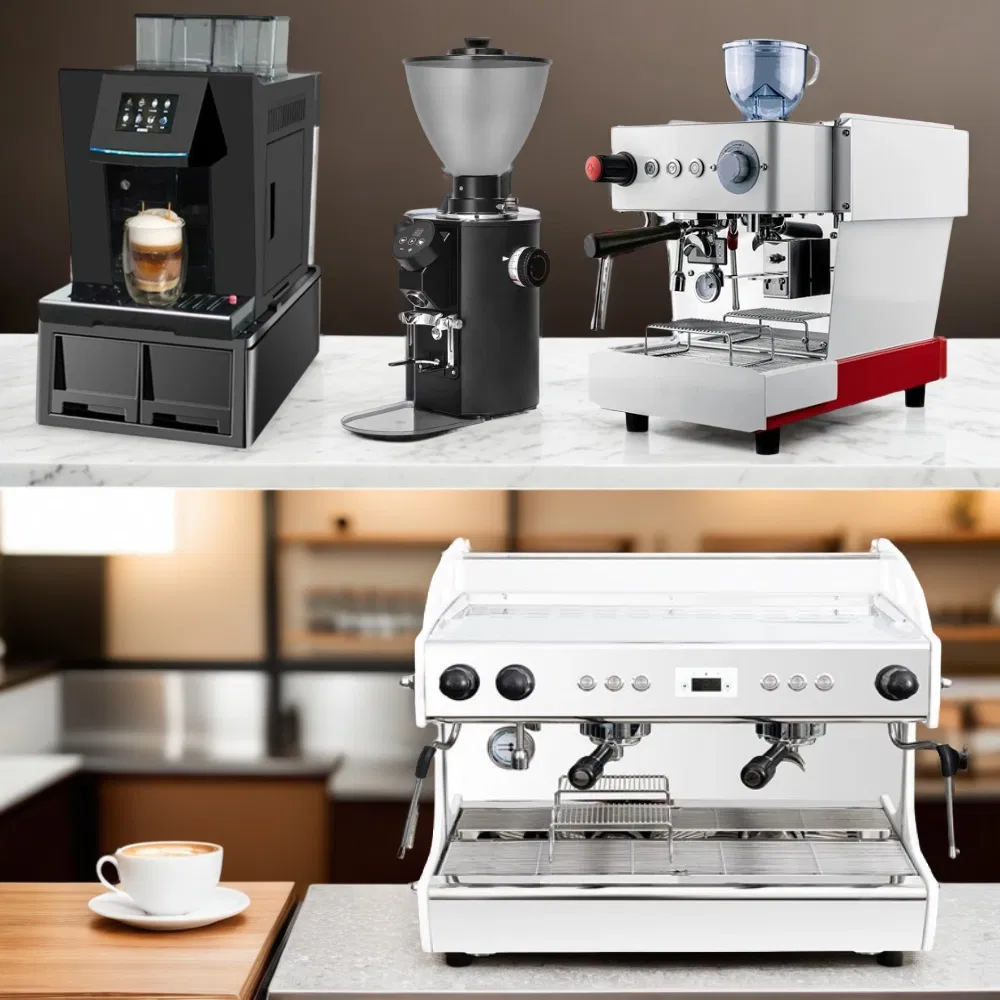 Máquina de café espresso eléctrica industrial manual pequeña automática de muelas cónicas planas, molinillo dosificador de café en venta, mejor precio y mejor calificación
