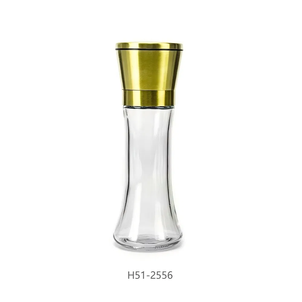Molino de sal marina premium, tarro de especias de vidrio, molinillo de cerámica para pimienta para el hogar