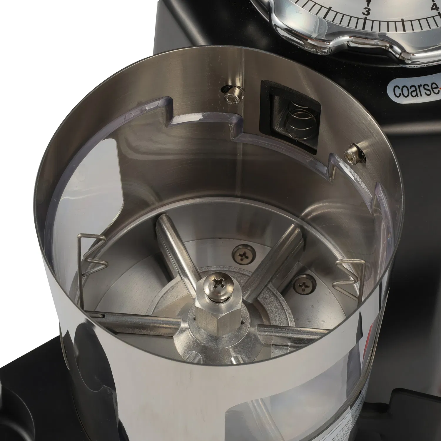 64mm Molinillo de café profesional comercial de plano con contenedor de polvo operación manual