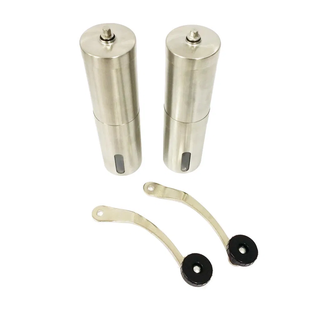 Molido mínimo 304 Molinillo de café manual de acero inoxidable con muela de cerámica ajustable