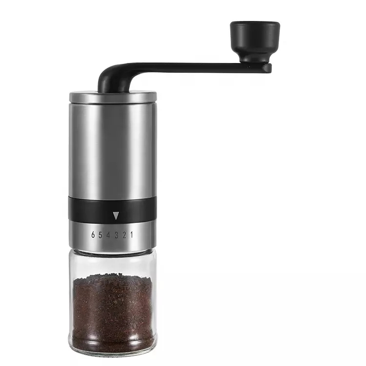 Molino de café manual portátil para espresso, molinillo de café comercial mini