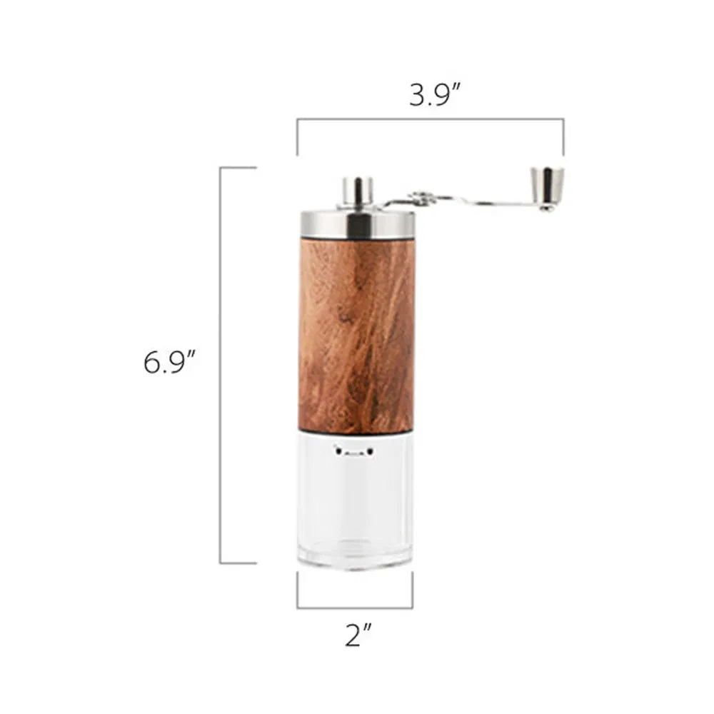 Molino de café manual con configuraciones ajustables