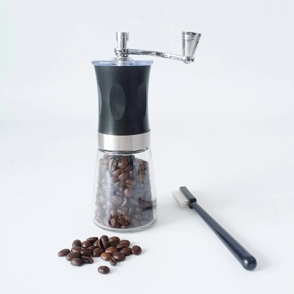 Pequeña máquina de molinillo de café portátil manual para granos de café