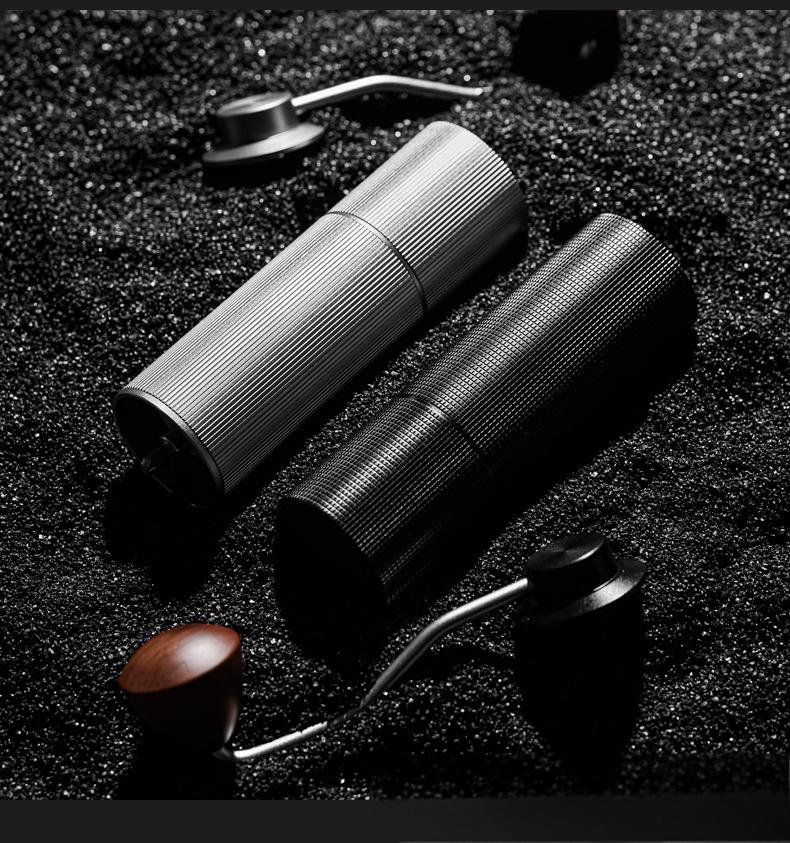 Máquina de espresso cuadrada portátil de manivela, molinillo de café manual con núcleo de acero para uso doméstico
