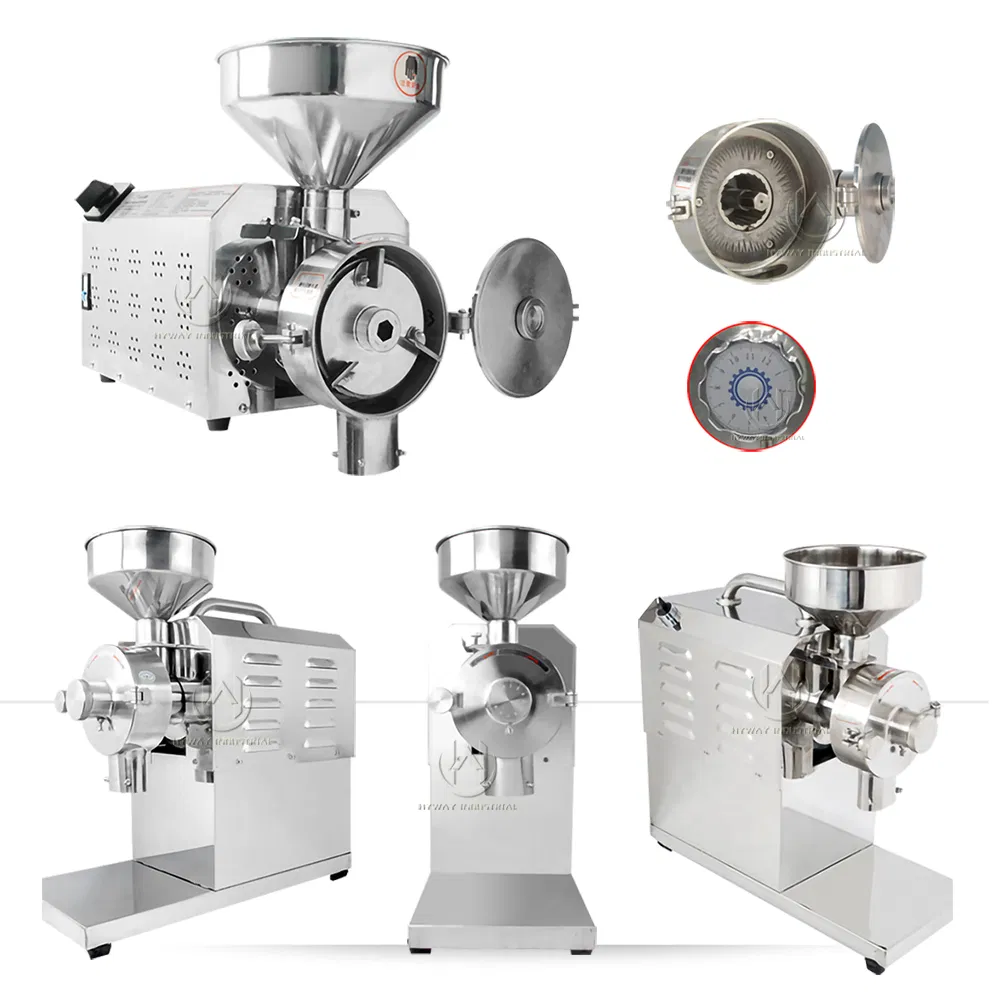 Hy-40/60/100kg Molinillo de Granos de Trigo, Maíz, Harina, Especias, Espresso, Granos de Cacao, Granos de Café, Máquina de Molienda, Molinillo de Café de Placa Plana