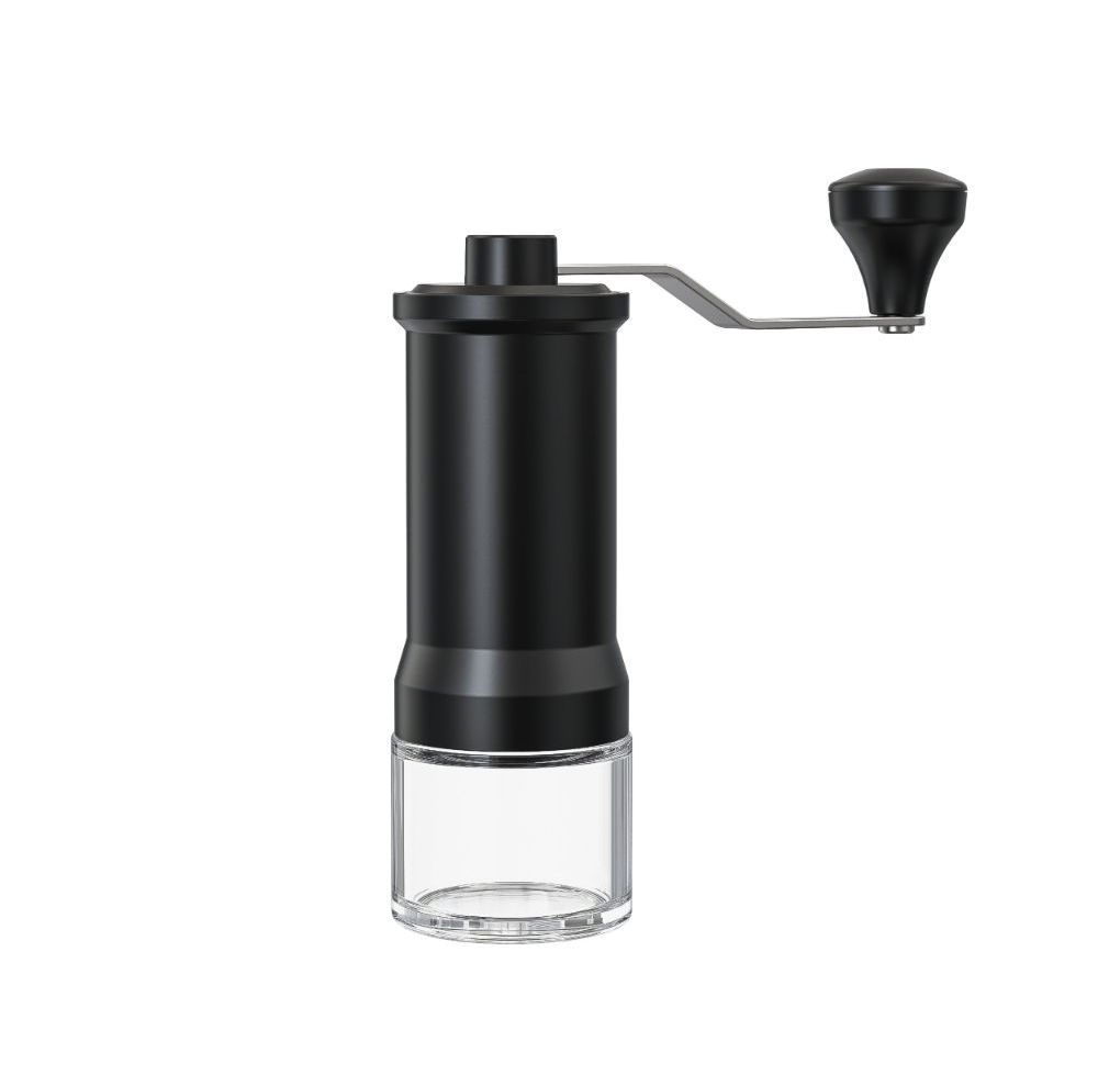 Molino de café manual ajustable premium con frasco de vidrio