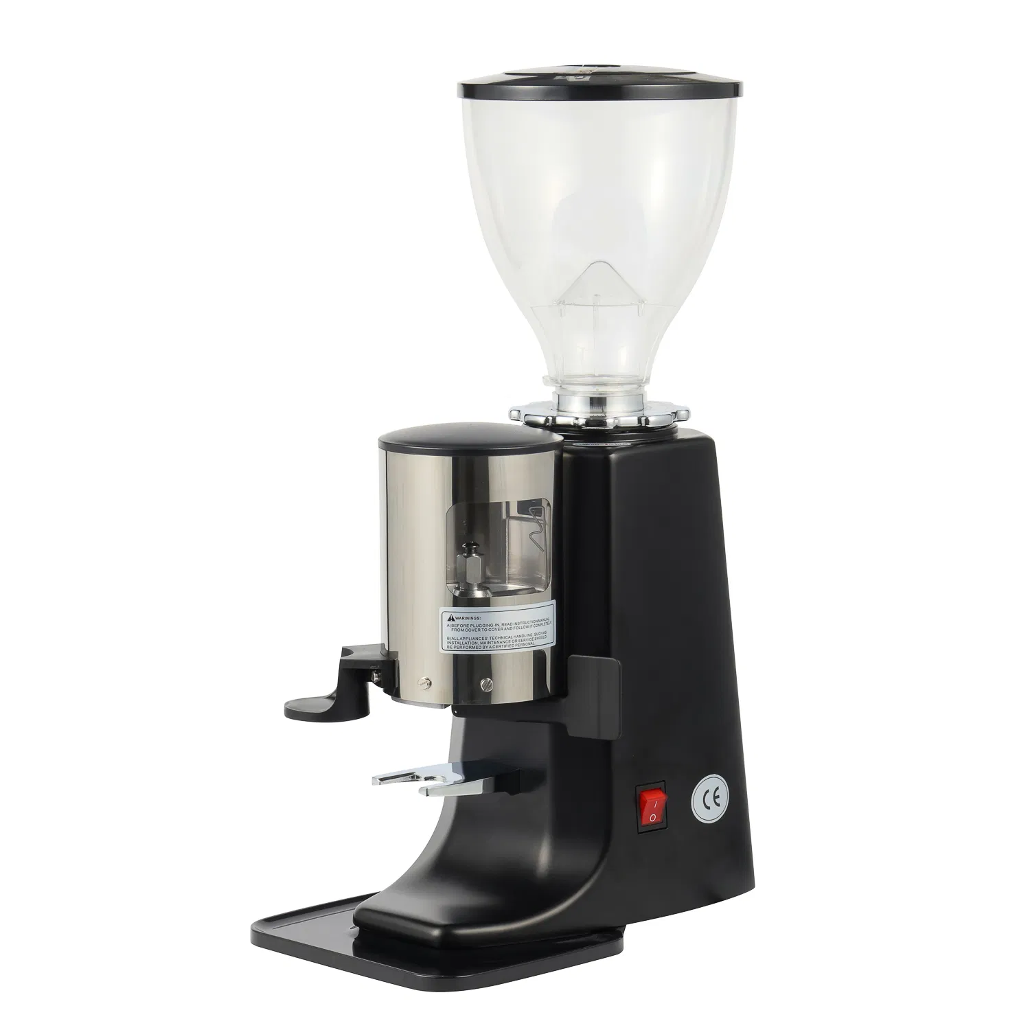 64mm Molinillo de café profesional comercial de plano con contenedor de polvo operación manual