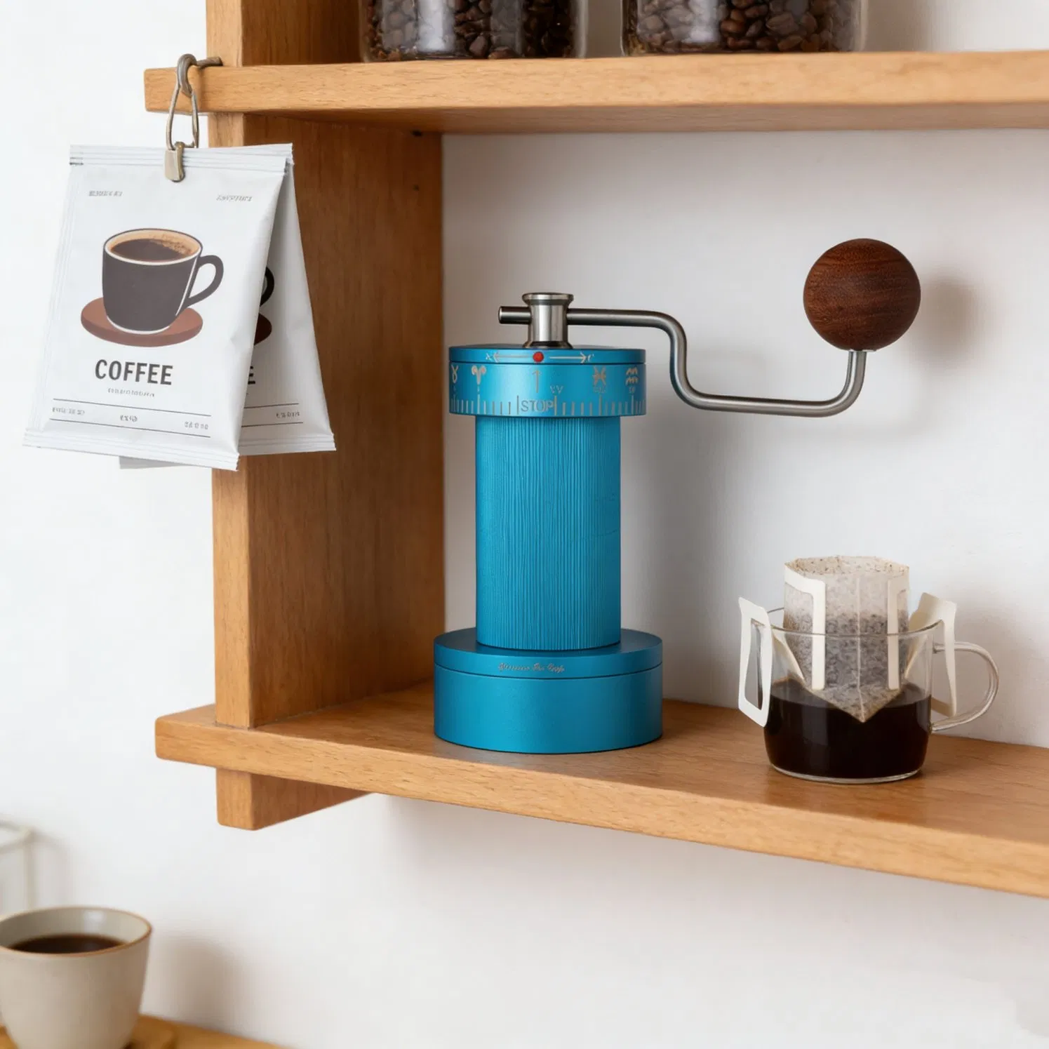 Molino de café manual de la tercera generación de la serie X, con ajuste externo y escala de alta precisión, para uso doméstico y comercial