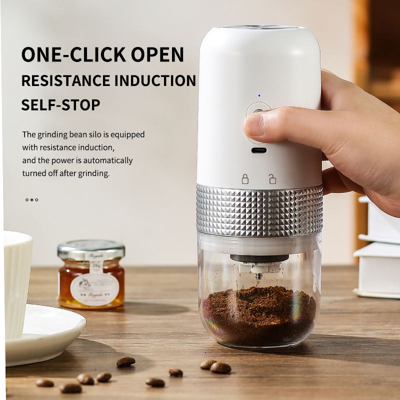 Molino de café eléctrico recargable por USB portátil, cafetera de goteo inalámbrica para viajes