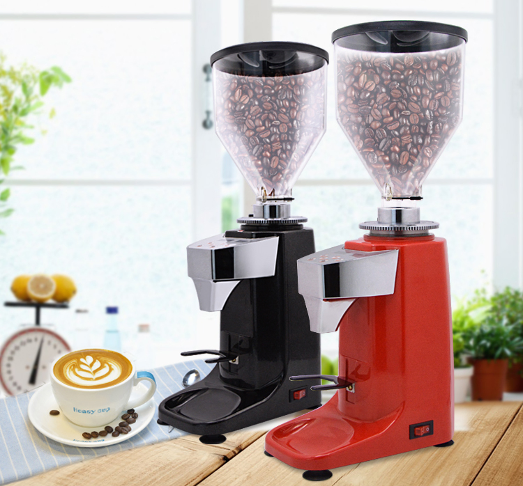 Molino de café eléctrico de muelas planas, máquina de molienda de café redonda