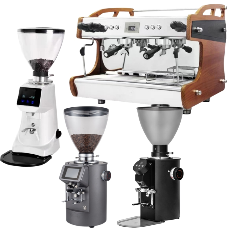 Máquina de moler café eléctrica profesional para la industria automotriz y comercial, con muelas cónicas planas, manual y eléctrica, para la molienda de granos de espresso, precio de venta