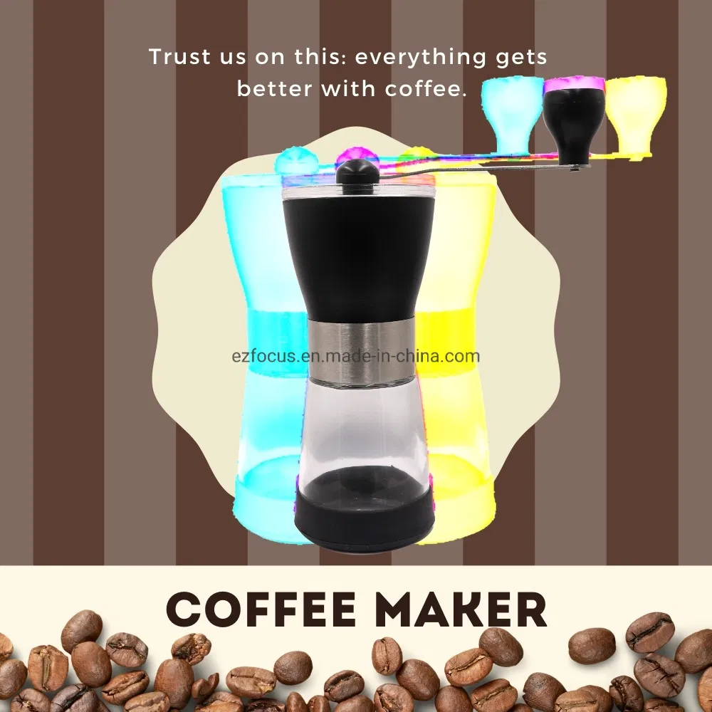Molino de café manual con muelas de cerámica portátil ajustable Wbb14474