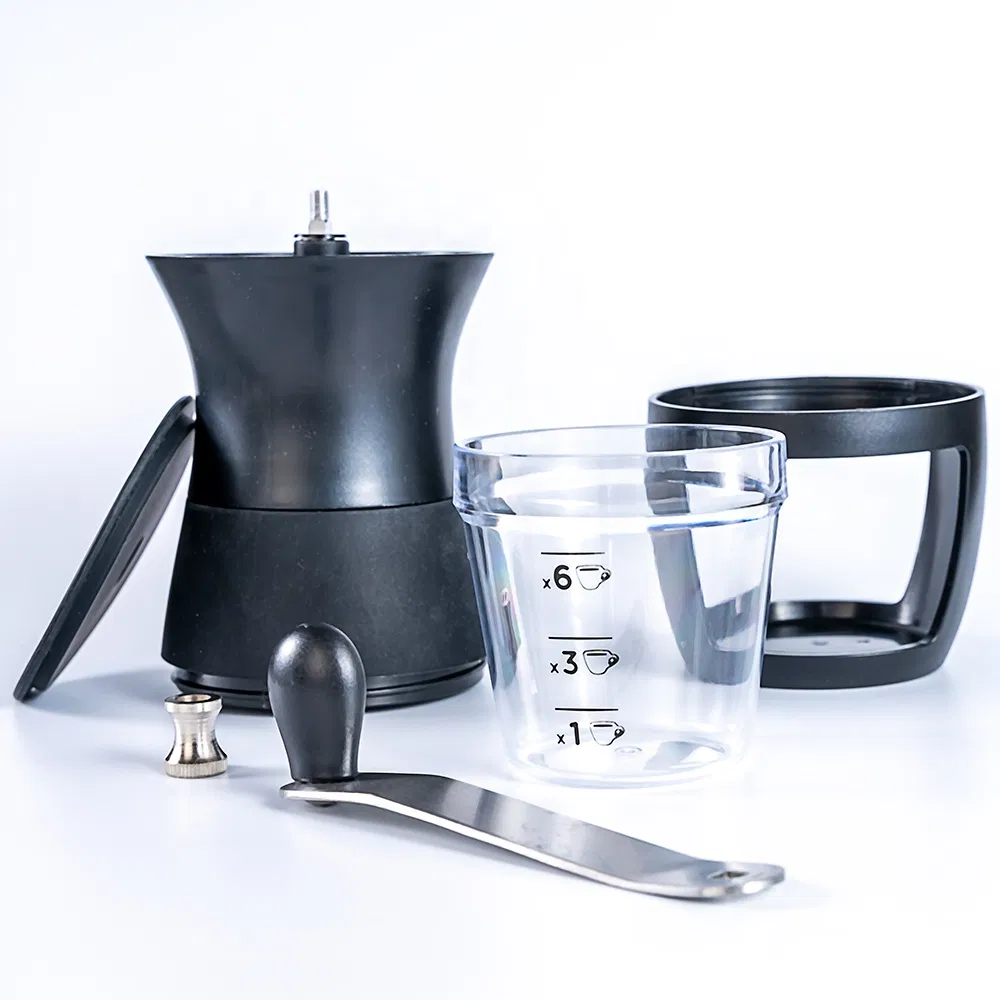Molino de café manual ajustable de cerámica en forma de cono, moderno y mini, para café hecho a mano