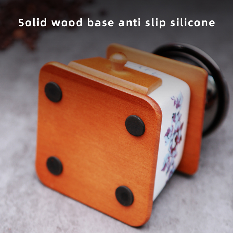 Molino de café manual Bm140 - Estilo retro de molino de viento y cajón de madera para granos