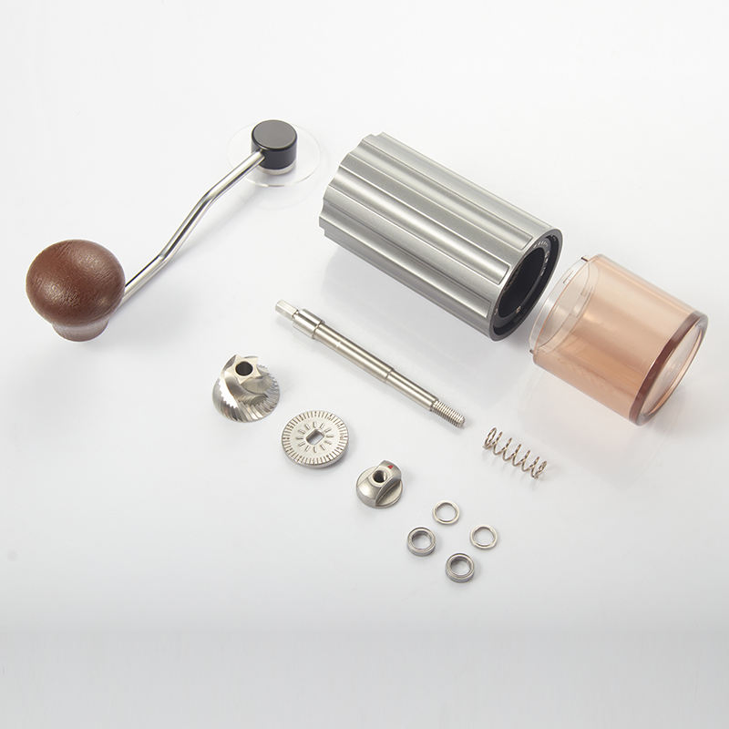 Molino de café manual ajustable con cuerpo de ABS y muela cónica